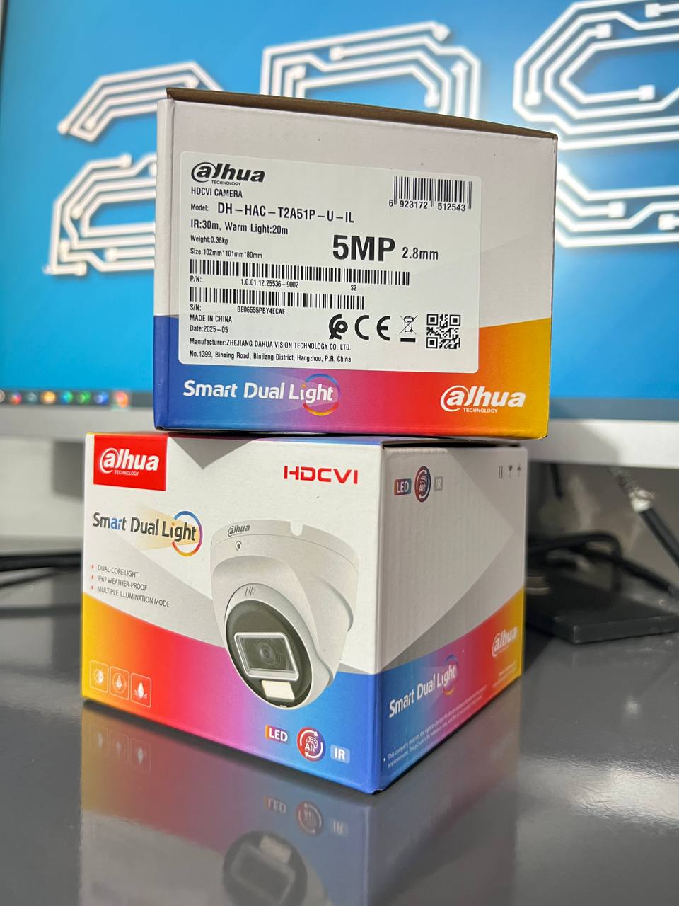 PACK DAHUA 4 CAMÉRAS COULEUR 5MP